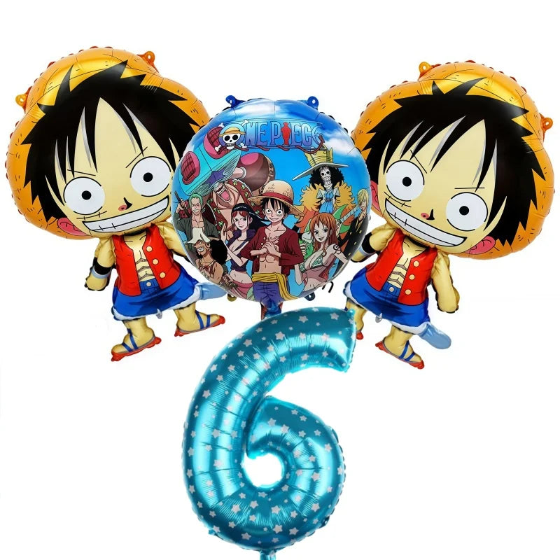 One Piece-ballonnenset - Verjaardagsdecoratie voor 6 jaar (Luffy en Zoro)