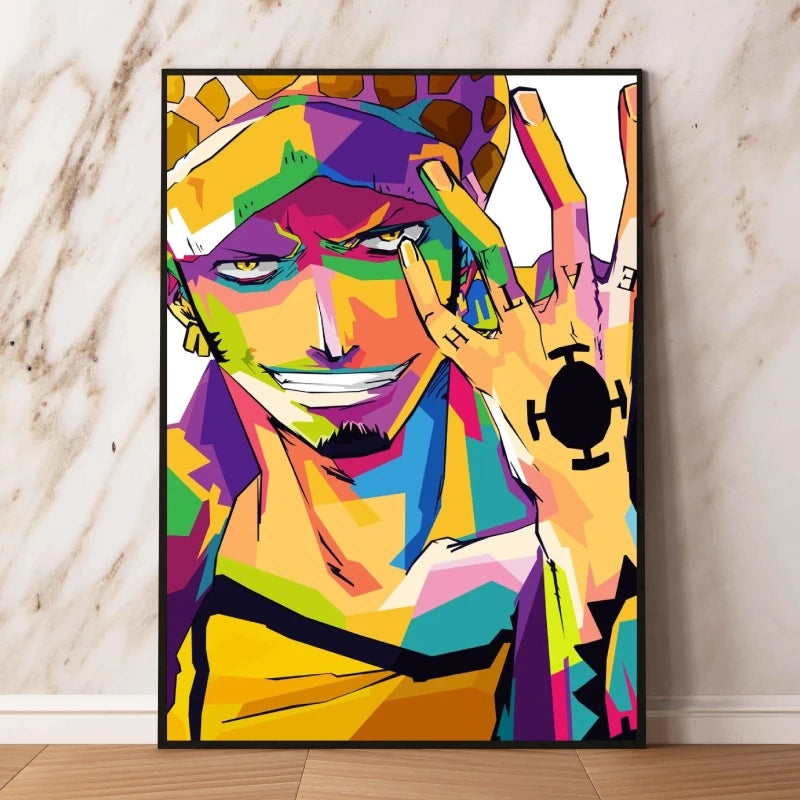 One Piece Pop Art-schilderij - Trafalgar Law (Chirurg van de Dood)