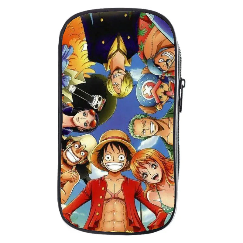 One Piece-etui – Monkey D. Luffy met verschillende chibi-uitdrukkingen