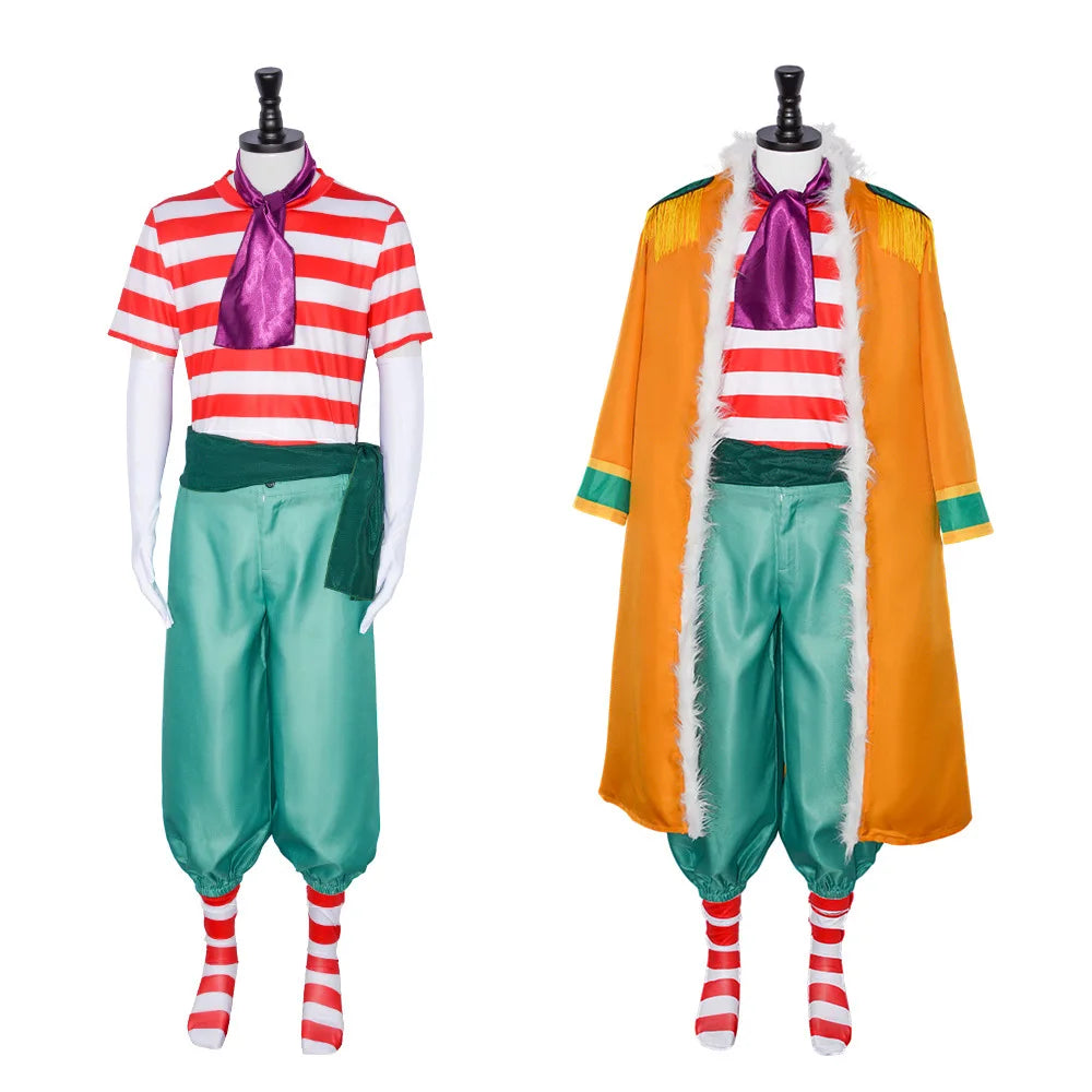 One Piece-cosplaykostuum - Complete outfit van Buggy de Clown