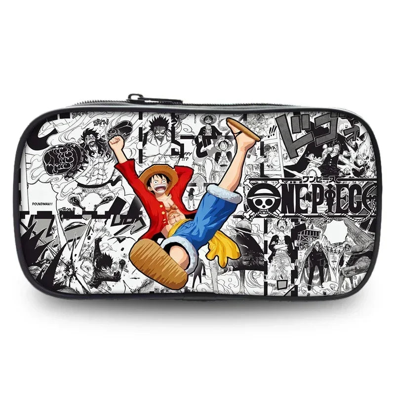 One Piece-etui – zwart-wit manga-logocollage