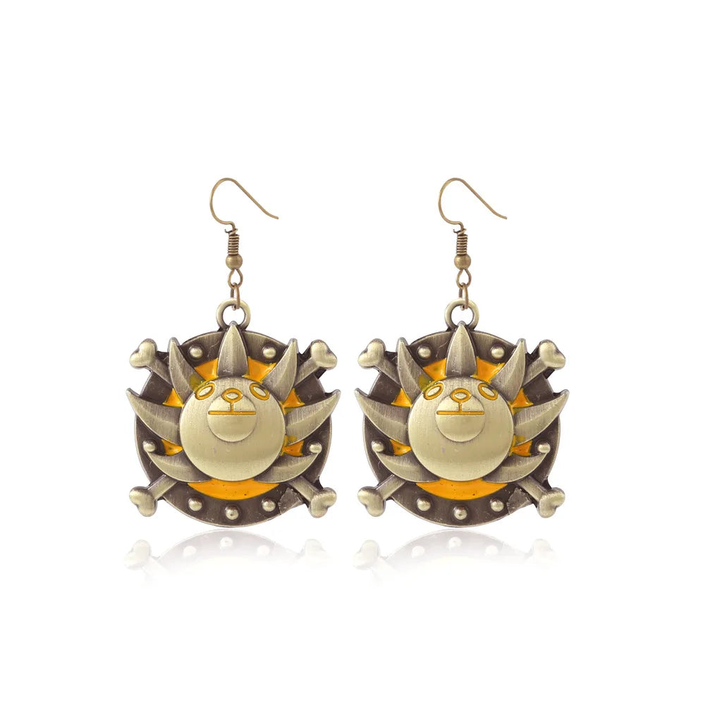 One Piece-oorbellen - gouden Thousand Sunny-embleem