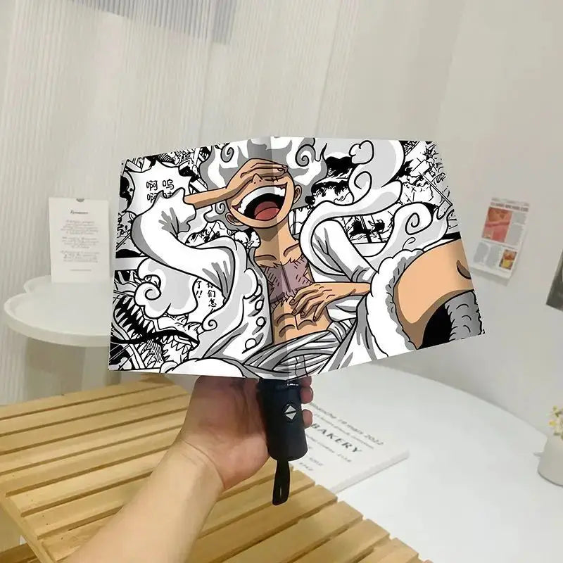 One Piece-paraplu - mangapatroon "Wanted" (zwart-wit)