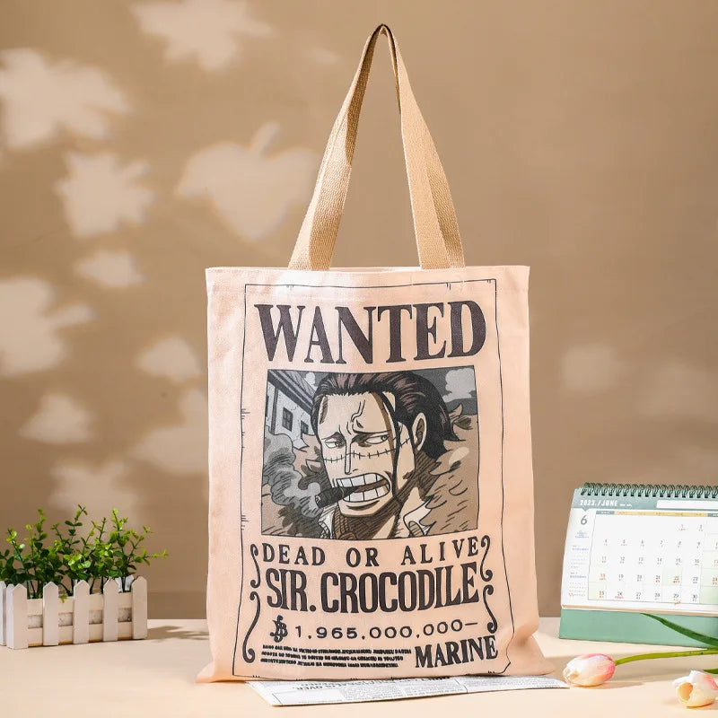 One Piece-tote bag – vintage Crocodile-gezochtposter