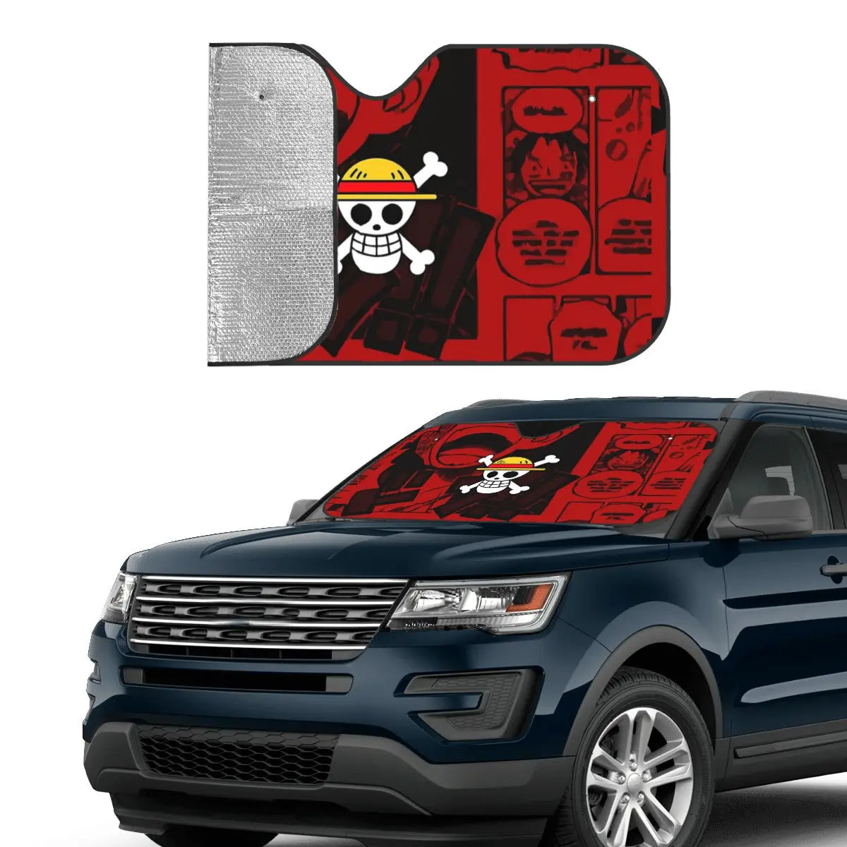 One Piece-zonwering voor de voorruit - Episch duel Luffy vs. Kaido