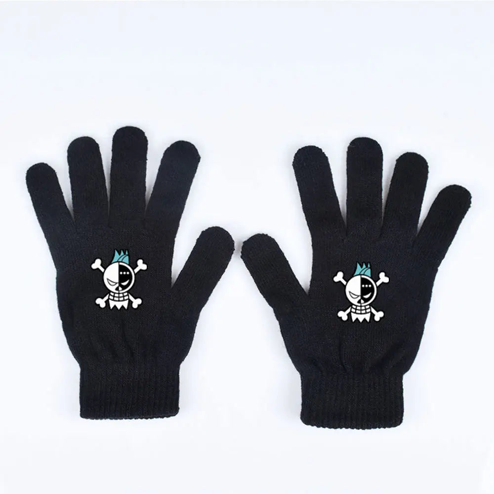 One Piece-handschoenen – Lichtblauwe piratenschedel