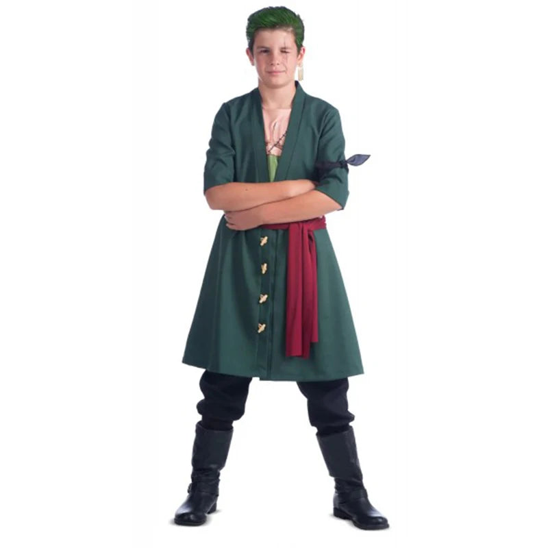 One Piece-kostuum - Kinderoutfit Roronoa Zoro (met accessoires)