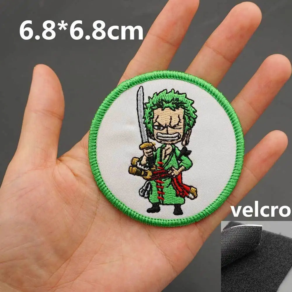 One Piece-patch - Roronoa Zoro in gevecht (groene cirkel)