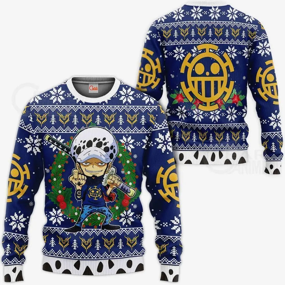 One Piece-trui - design van de Strohoeden-bemanning (marineblauw)