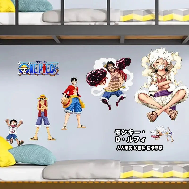 One Piece-wandtapijt – chibi-illustratie van de Mugiwara-bemanning