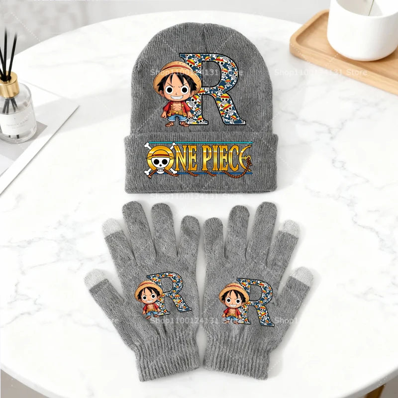 One Piece-muts- en handschoenset – Klassieke piraten-Luffy