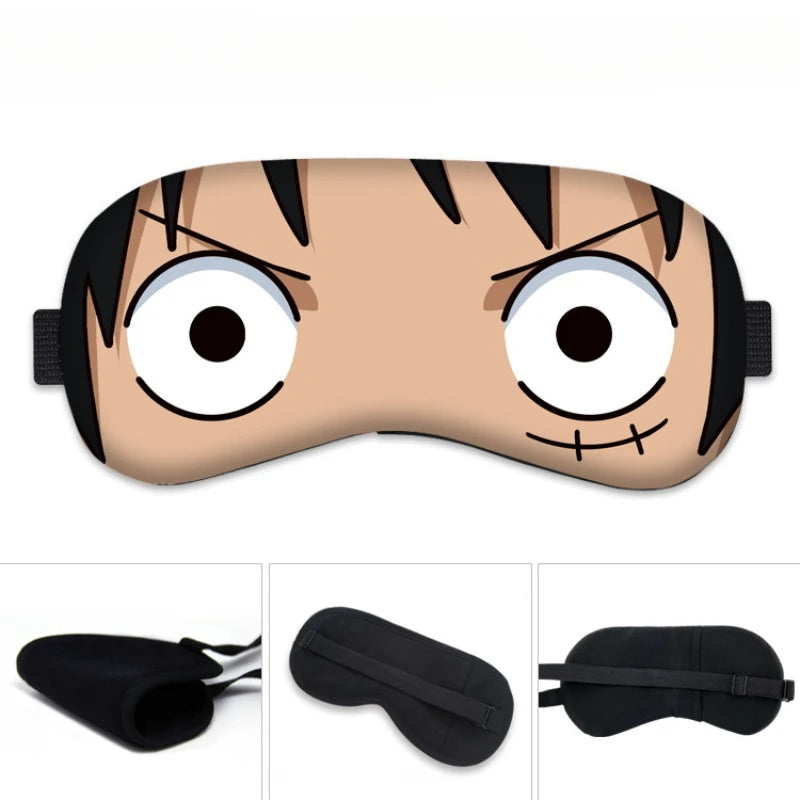 One Piece-slaapmasker - Ontwerp met de blik van Monkey D. Luffy