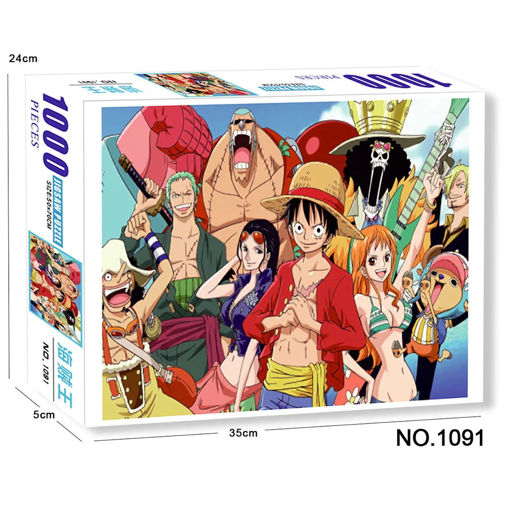 One Piece-puzzel van 1000 stukjes - Epische scène van Luffy en de bemanning (Wano)