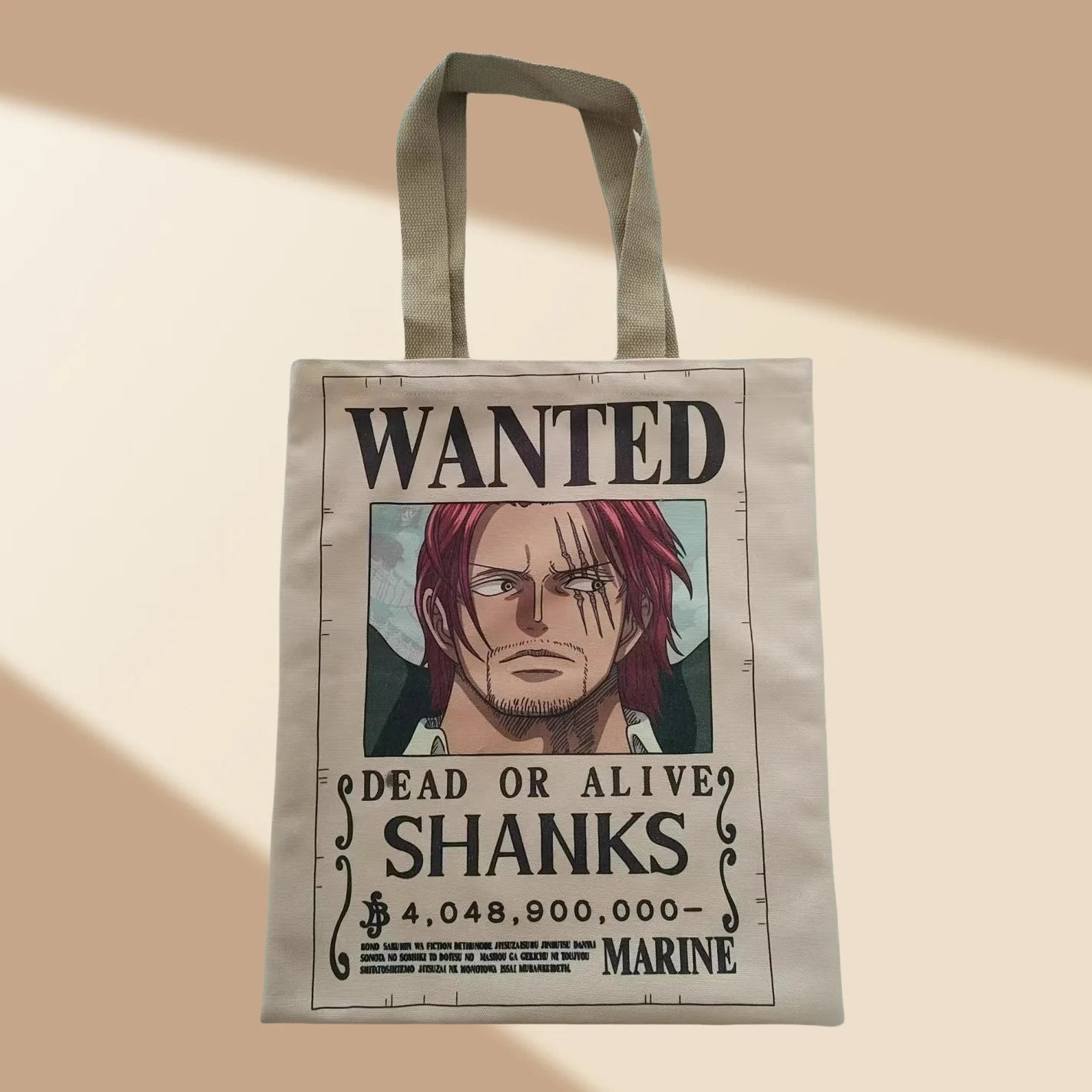 One Piece-tote bag – gezocht-poster van Shanks de Roodharige