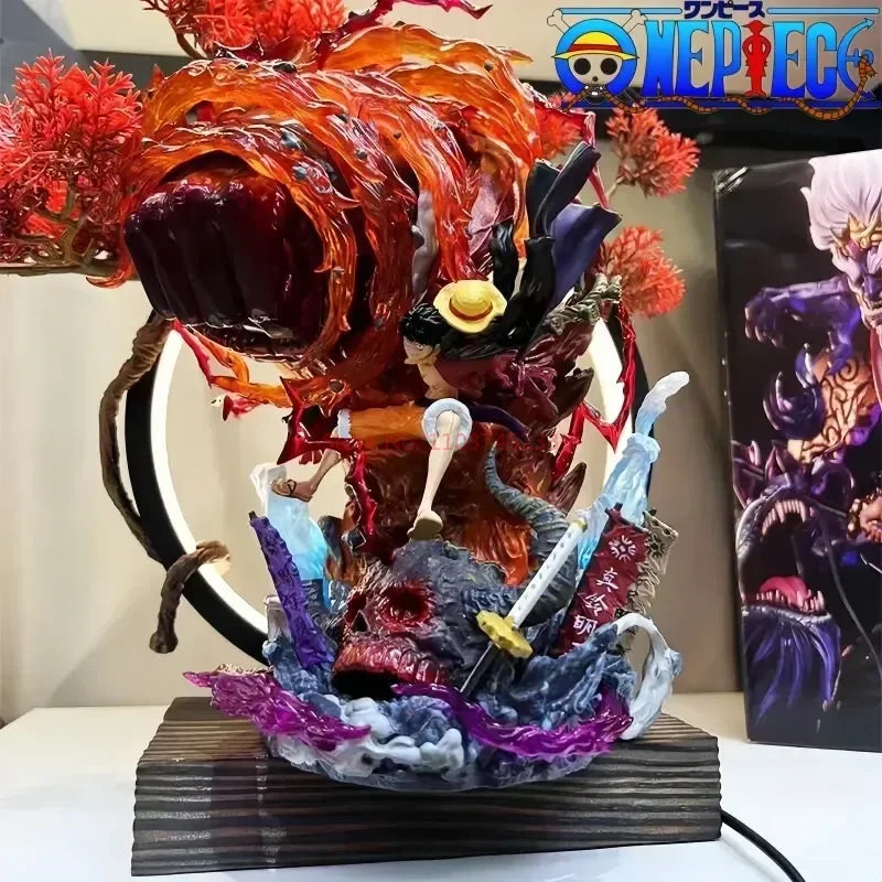 One Piece-beeld - Monkey D. Luffy (Dynamic Fire-effect - vuist van vuur)