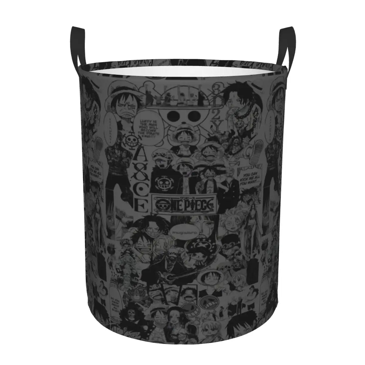 One Piece-wasmand - All-overmotief met chibi-personages (grijs)