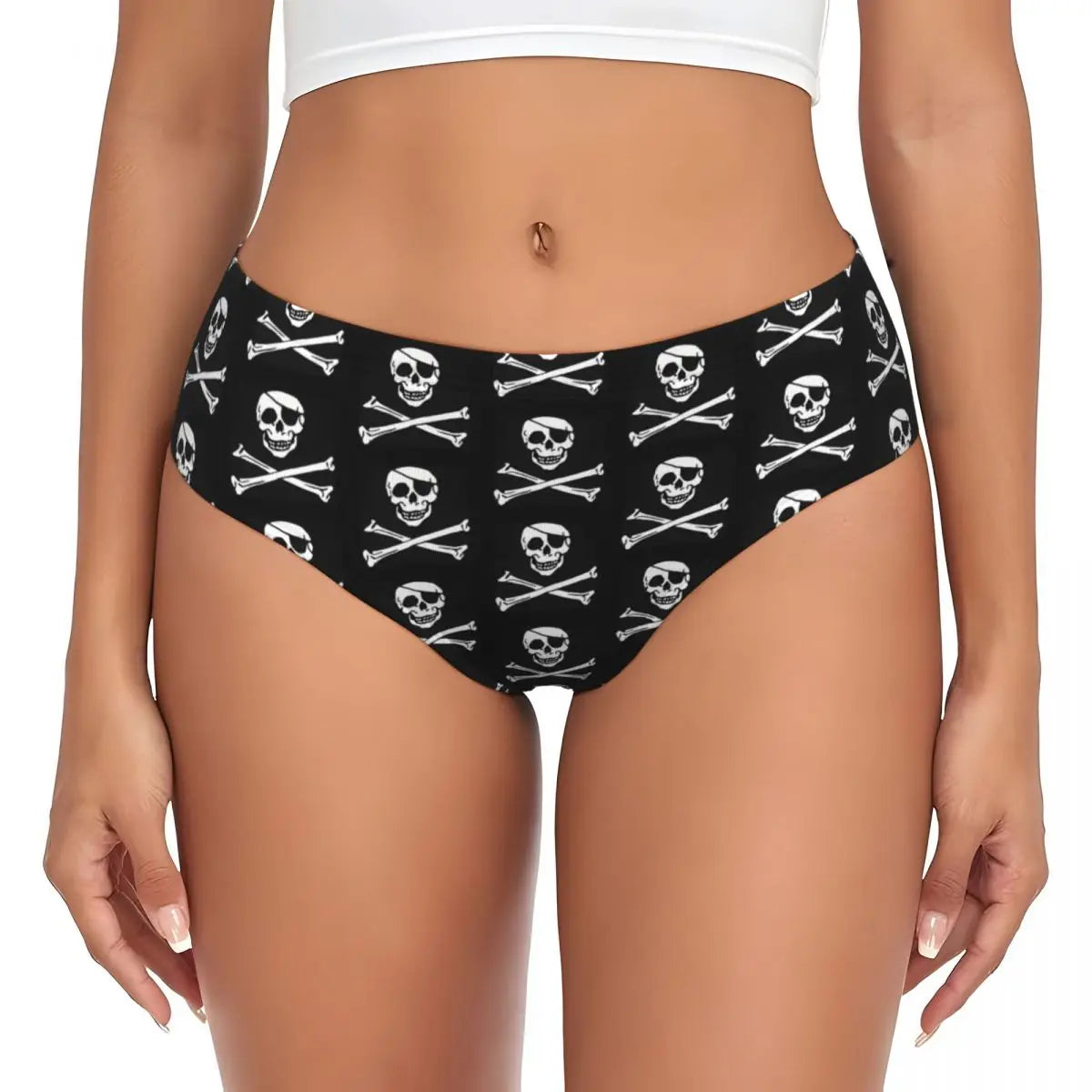 Slip - Zwarte herhaalde Jolly Roger
