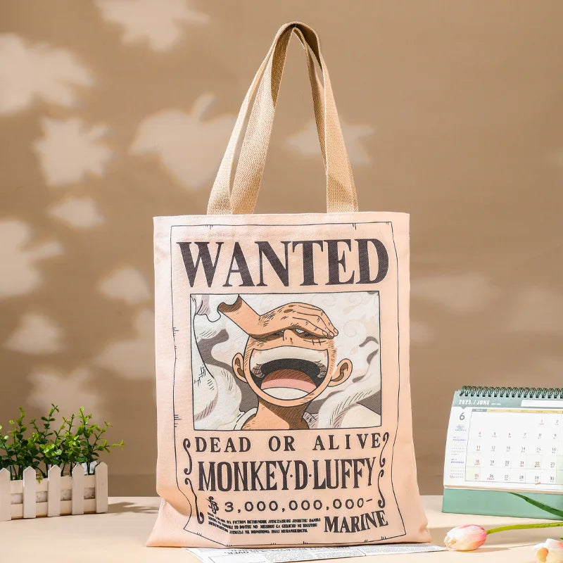One Piece-tote bag – klassieke gezocht-poster van Monkey D. Luffy