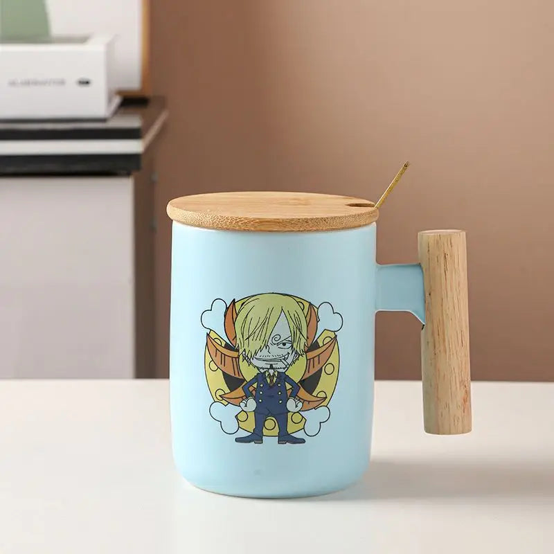 One Piece-mok met deksel - Illustratie van de originele Luffy
