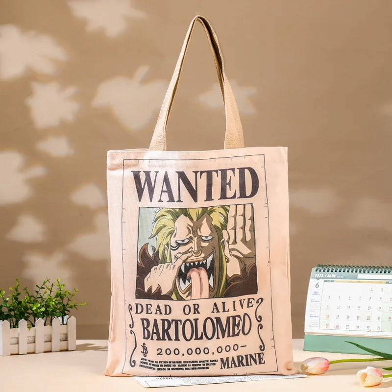 One Piece-draagtas – Fanatieke gezocht-poster van Bartolomeo