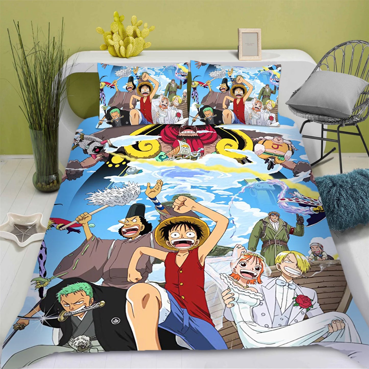 One Piece-bedset - dekbedovertrekset van de bemanning (Wano)