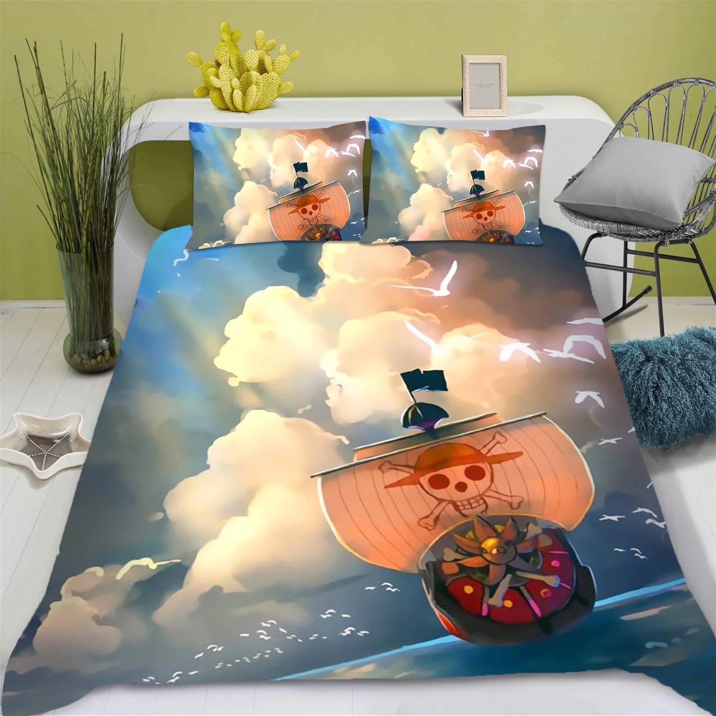 One Piece-bedset – Strohoedenbemanning (Gevecht)
