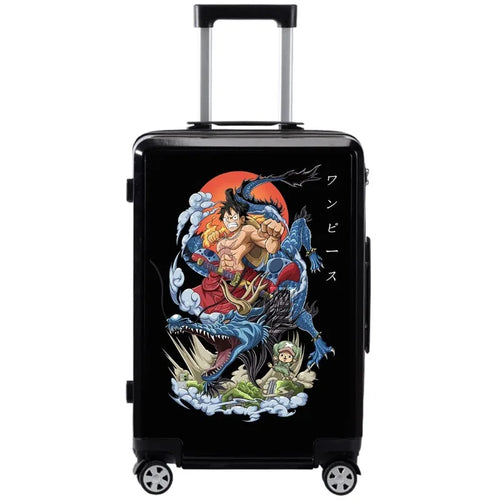 One Piece-koffer - Strohoedpiraten Avontuur (Zwart)