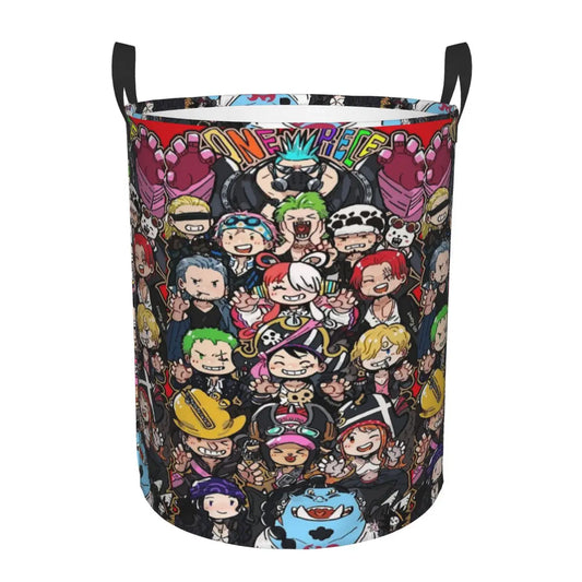 One Piece-wasmand - Veelkleurige chibi-personagemotieven