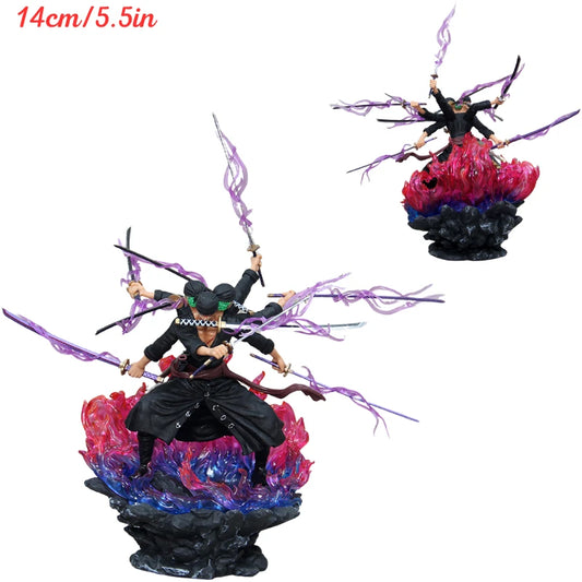 One Piece-figuurtje - Zoro's aanval "Ashura" (paarse effecten)