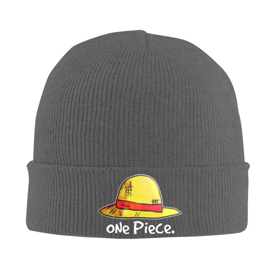 One Piece-muts - Geborduurde strohoed grijs