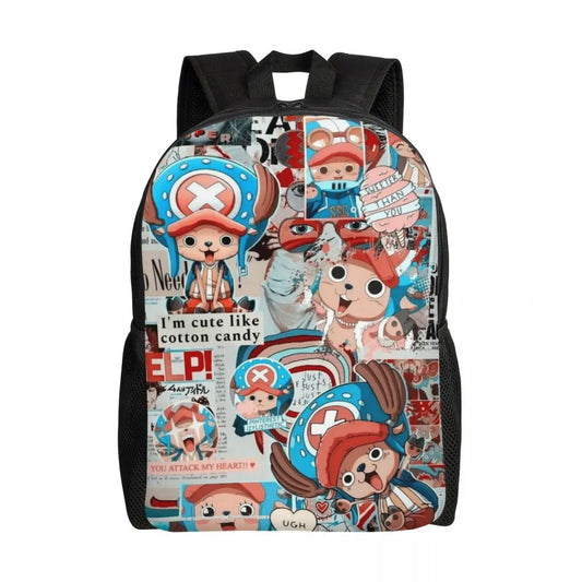 Tony Tony Chopper One Piece-rugzak – dynamische mangacollage