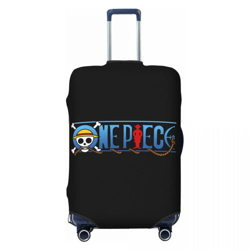One Piece-kofferovertrek - Officieel typografisch logo (Zwarte achtergrond)