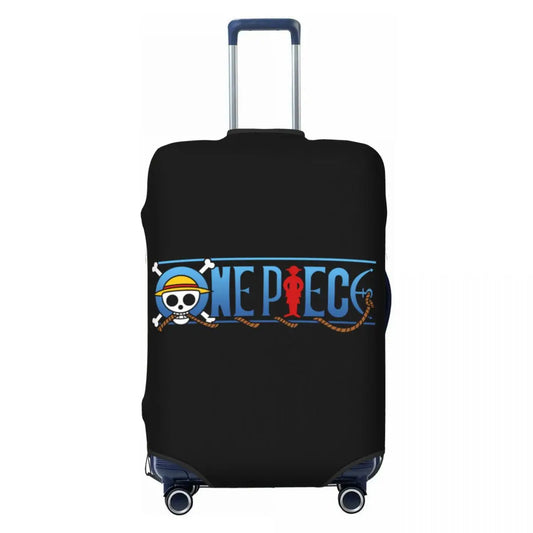 One Piece-kofferovertrek - Officieel typografisch logo (Zwarte achtergrond)