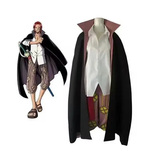 One Piece-cosplaykostuum - Mantel van Shanks de Roodharige (Film Red)