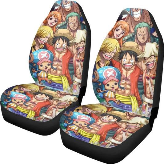 Set van 2 One Piece-stoelhoezen - Volledige bemanning (HD-design)