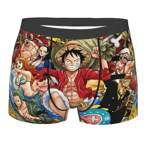 One Piece-boxershort - Mugiwara-crew in panoramastijl