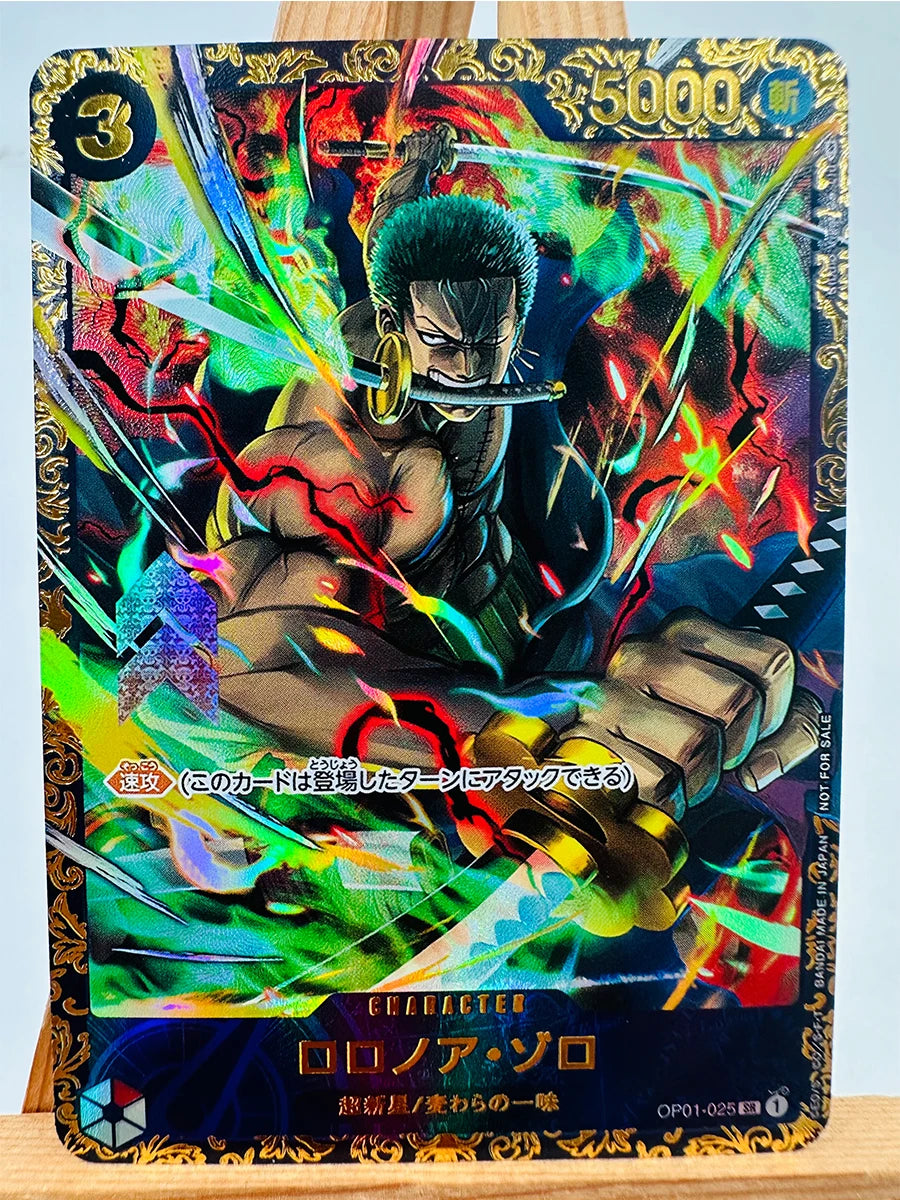 One Piece TCG-kaart - Roronoa Zoro met drie zwaarden (superzeldzaam)