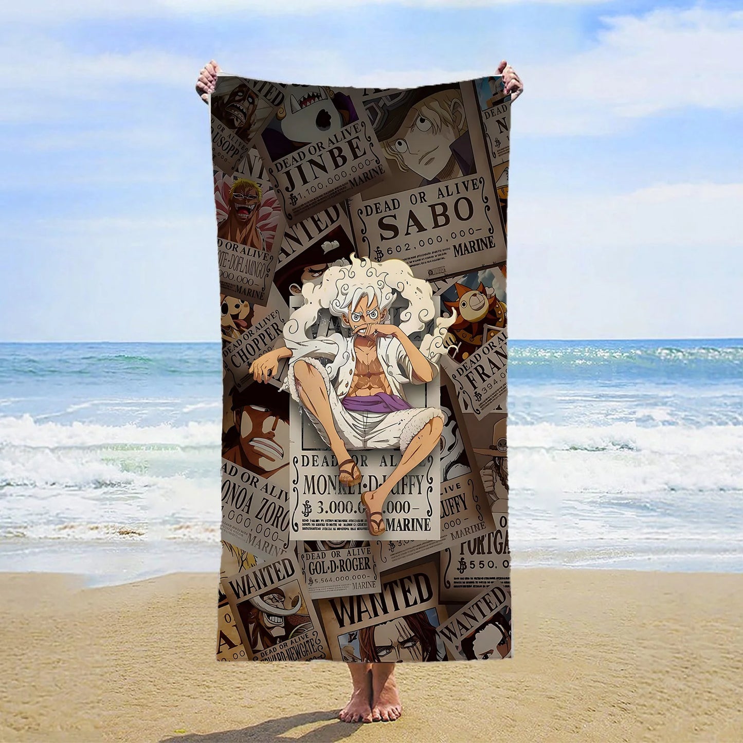 One Piece-strandlaken - Wanted Tony Tony Chopper (suikerspin)