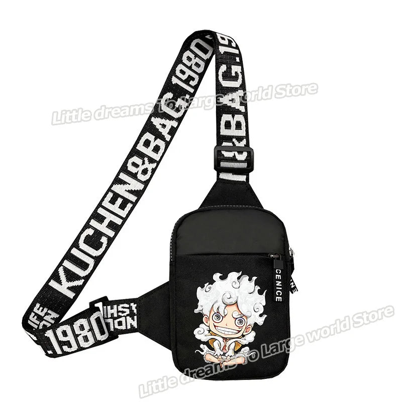 One Piece-schoudertas – Monkey D. Luffy in zwart-wit