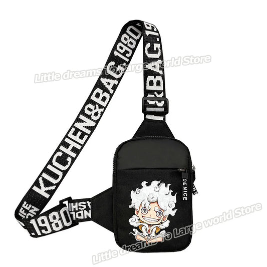 One Piece-schoudertas – Monkey D. Luffy in zwart-wit