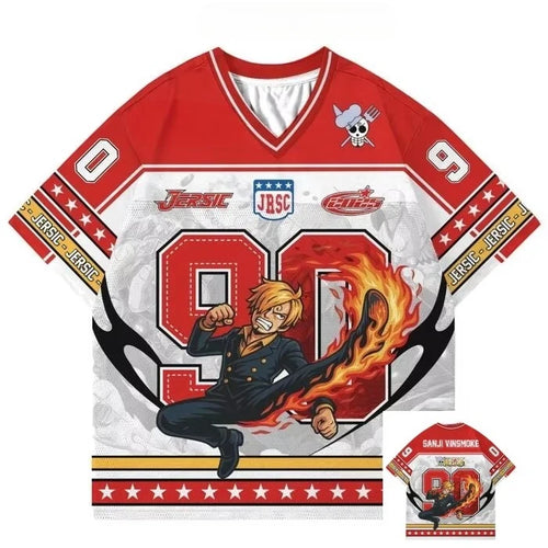 One Piece-sportshirt Sanji Vinsmoke – Design ‘Diable Jambe’
