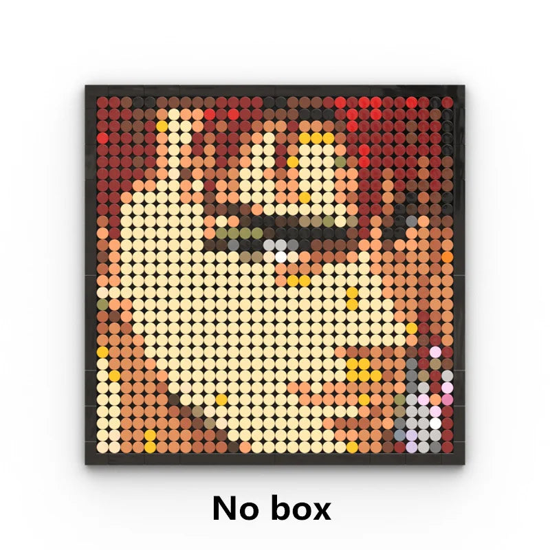 One Piece-pixelkunst-mozaïekschilderij - Portret van Roronoa Zoro (steentjes)