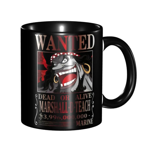 One Piece-mok - Wanted Marshall D. Teach (Zwartbaard)