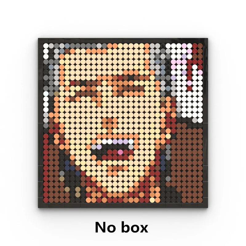 One Piece-pixelkunst-mozaïekschilderij - Portret van Roronoa Zoro (steentjes)