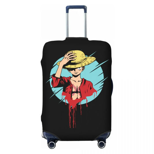 One Piece-koffersetui - Luffy met zicht op de zee (blauwe cirkel)