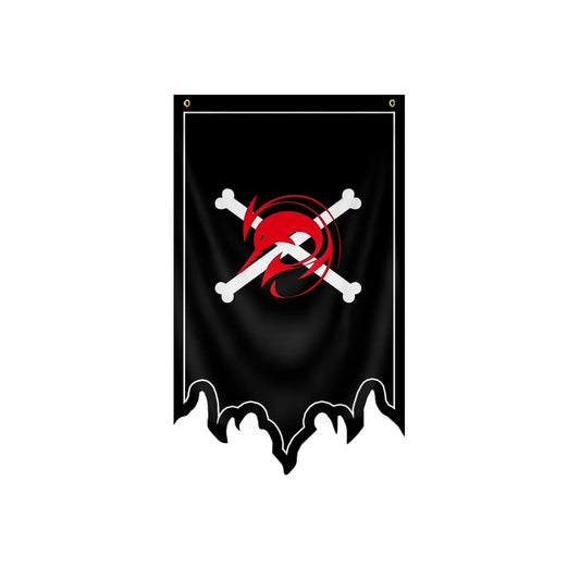 One Piece-vlag - Jolly Roger van Portgas D. Ace (Spade Pirates)
