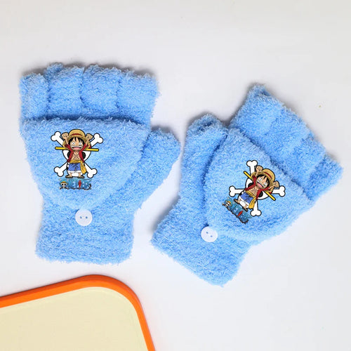 One Piece-handschoenen – Luffy-illustratie blauw