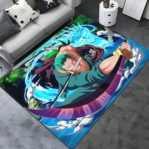 One Piece-tapijt - dynamisch ontwerp van Monkey D. Luffy Gear 5