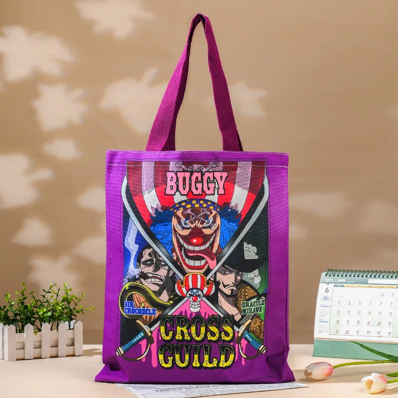 One Piece-tote bag – Buggy de Clown, kleurrijke poster