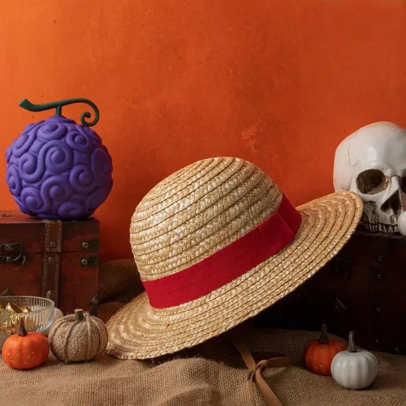 One Piece-strohoed - Monkey D. Luffy (klassiek met koord)